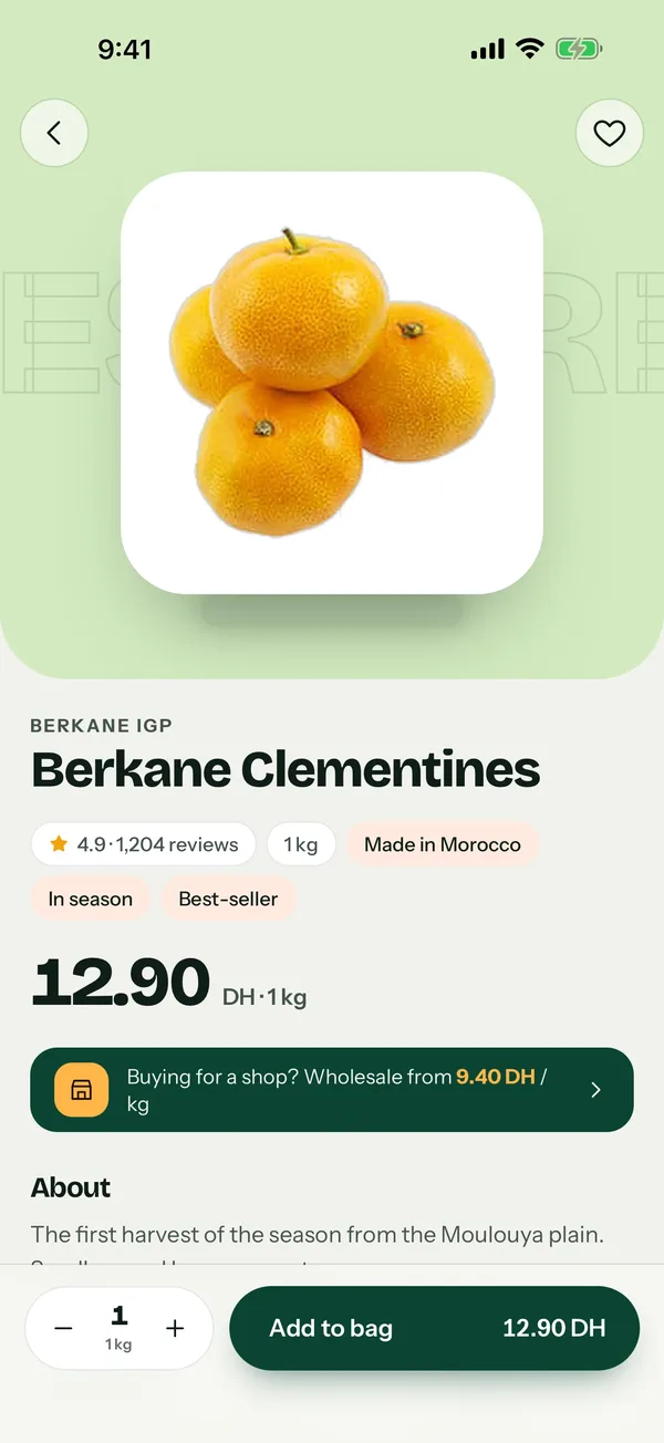 hanout — fiche produit clémentines