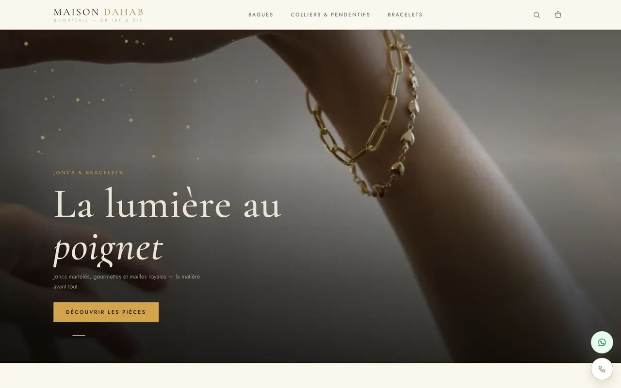Maison Dahab — site web réalisé par VCTRUM