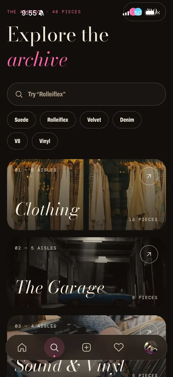 Patina, application vintage : explorer l’archive